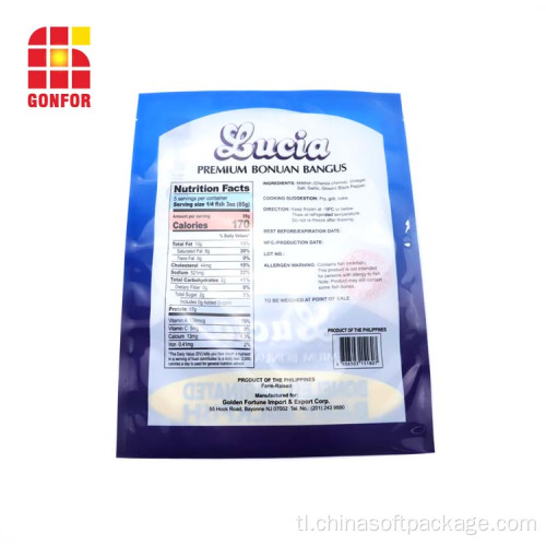 Rotogravure vacuum seal bag para sa seafood packaging